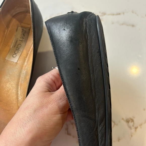 Jimmy Choo rhinestone capped ballet flats size 36.5 - Picture 4 of 7